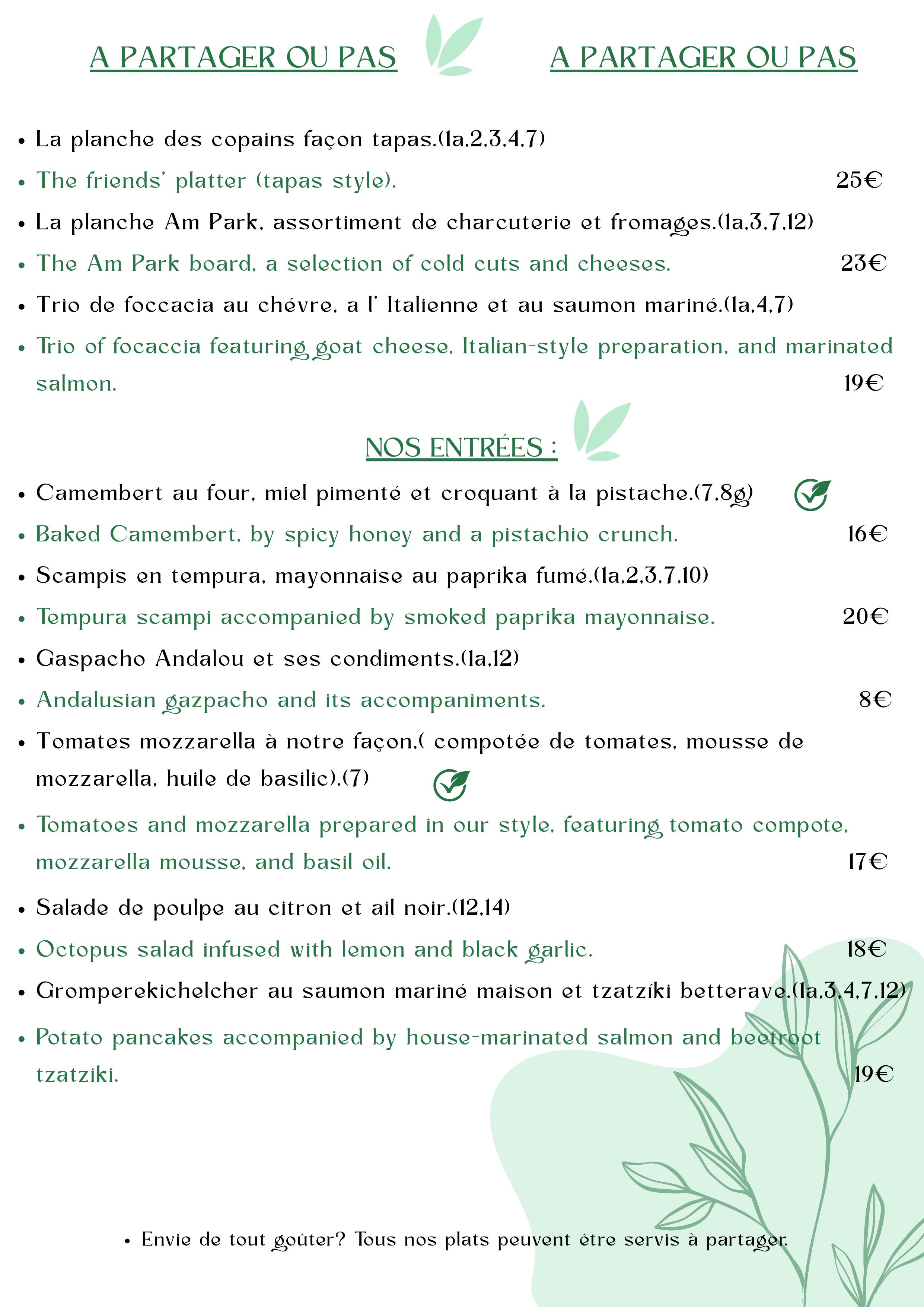 Menu Page 2