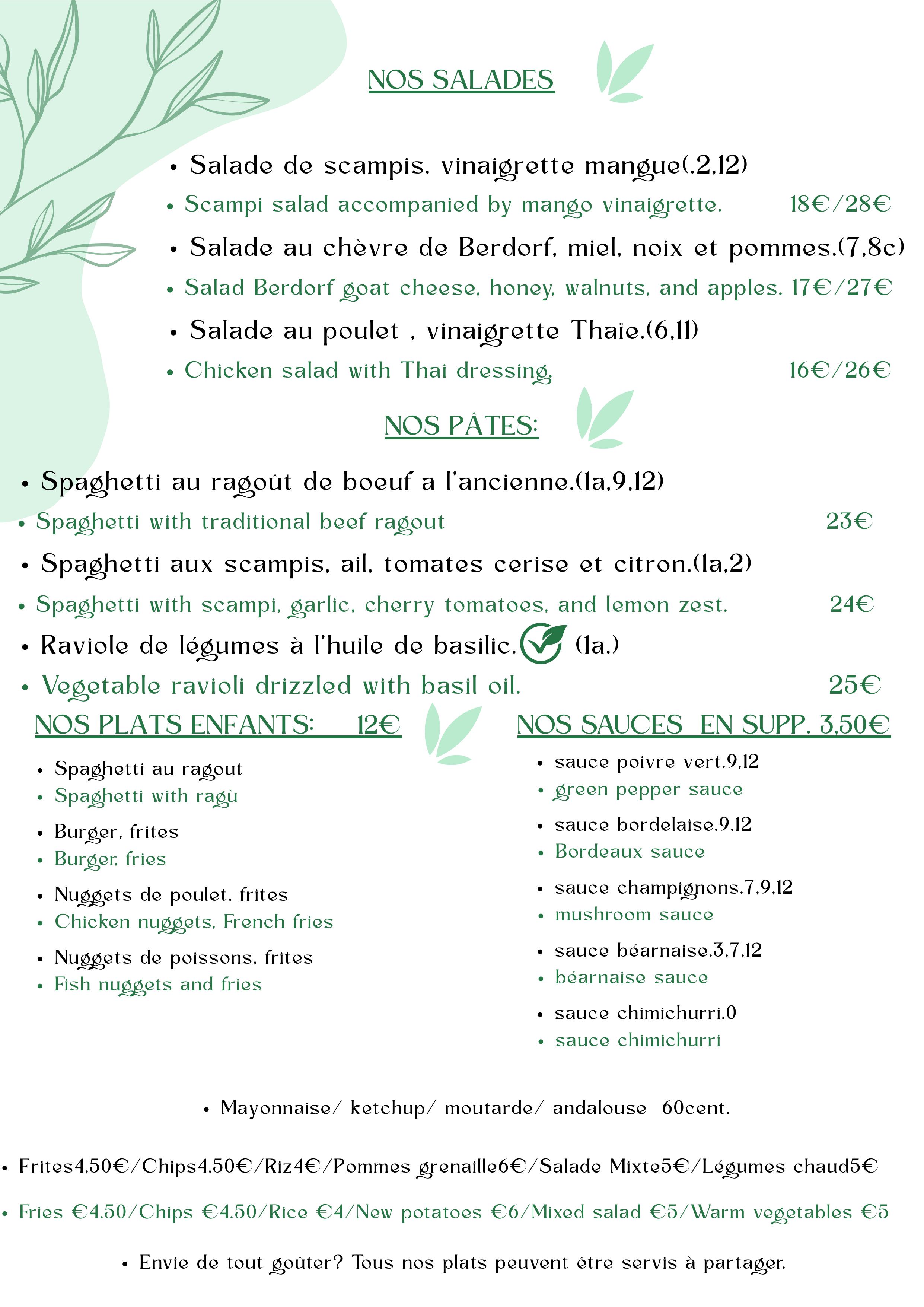 Menu Page 3