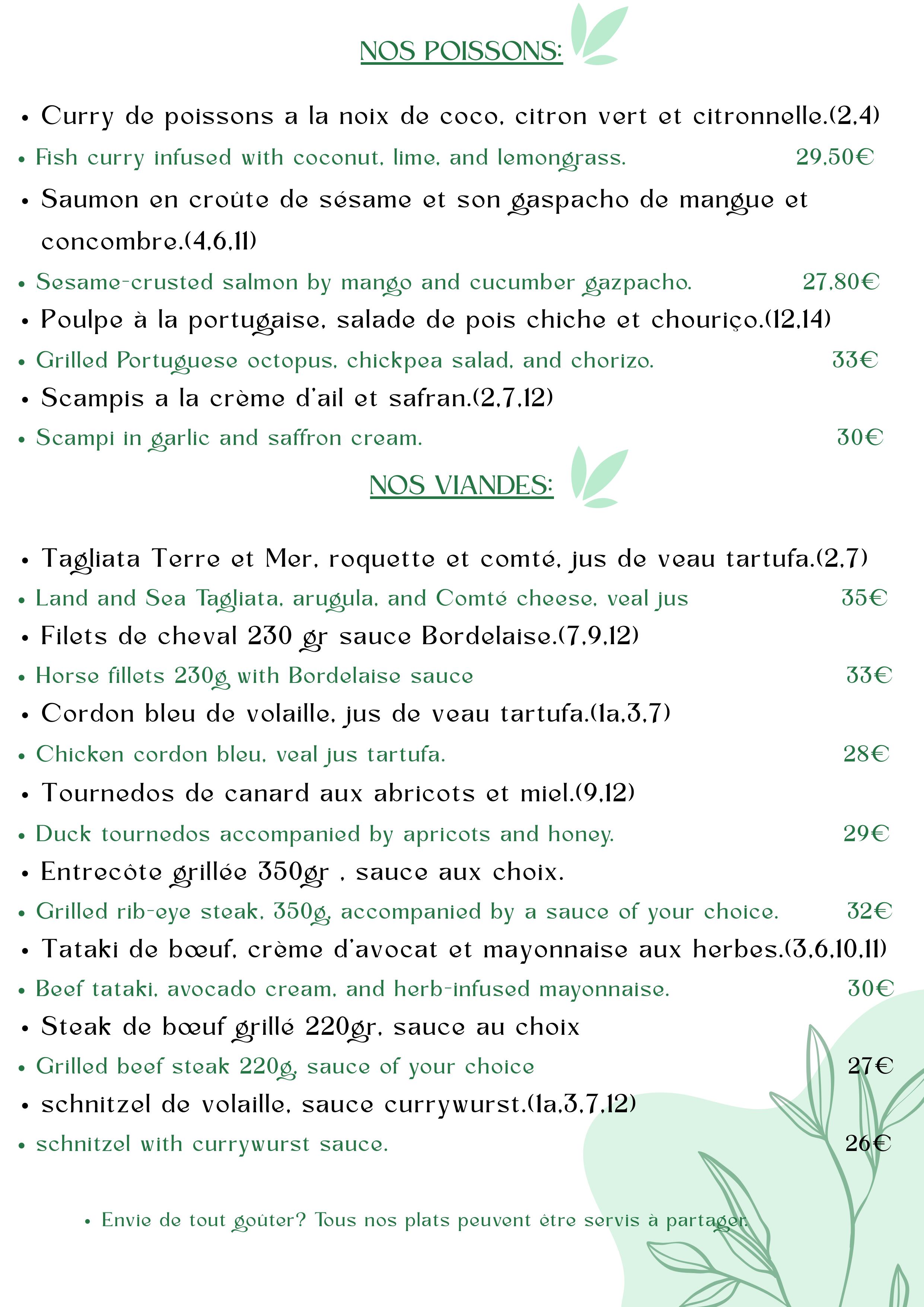 Menu Page 4