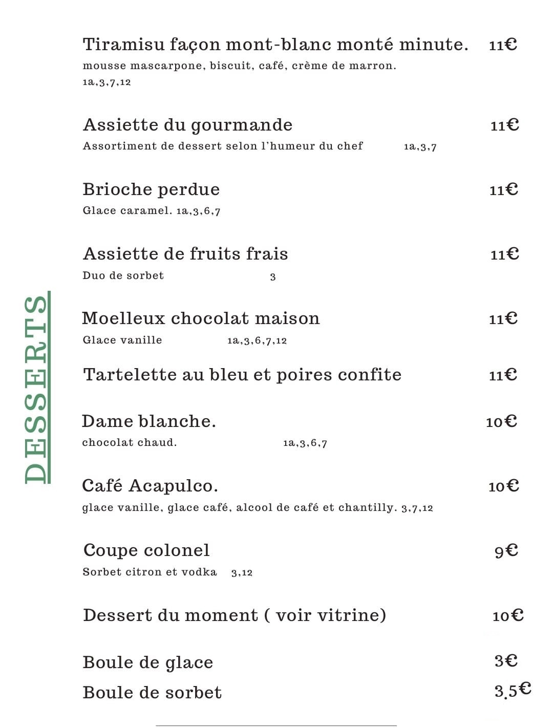 Menu Page 7